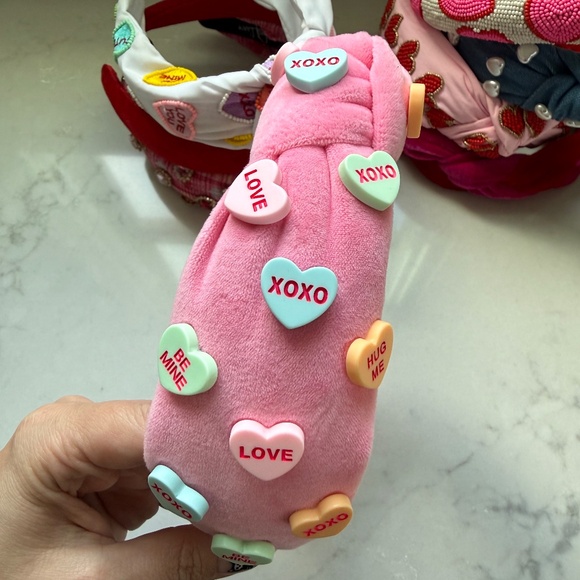 Set of 8 Valentine Headbands Twine and Love Saints Conversation Hearts Jeweled - Picture 16 of 16